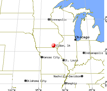 Eldon, Iowa map