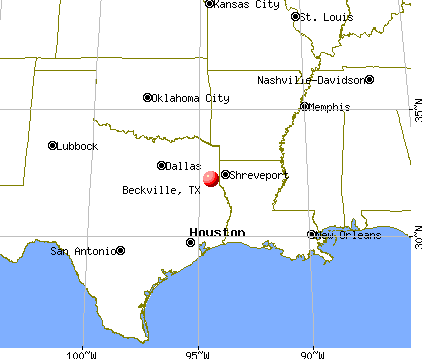 Beckville, Texas map