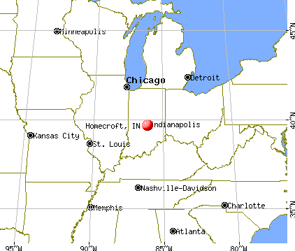 Homecroft, Indiana map