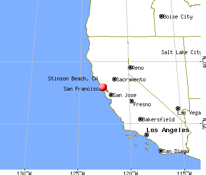 Stinson Beach, California map