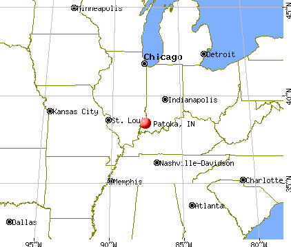 Patoka, Indiana map