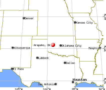 Arapaho, Oklahoma map