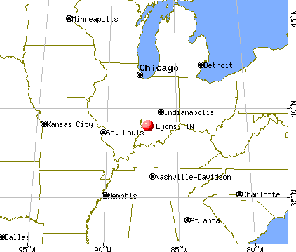 Lyons, Indiana map