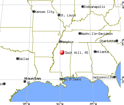 Duck Hill, Mississippi map