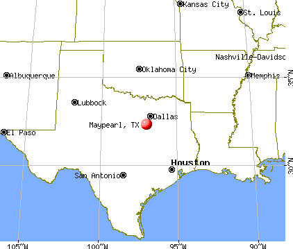 Maypearl, Texas map