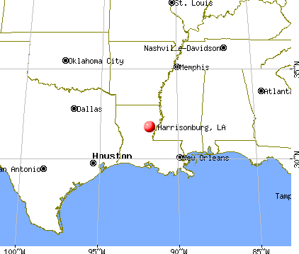 Harrisonburg, Louisiana map