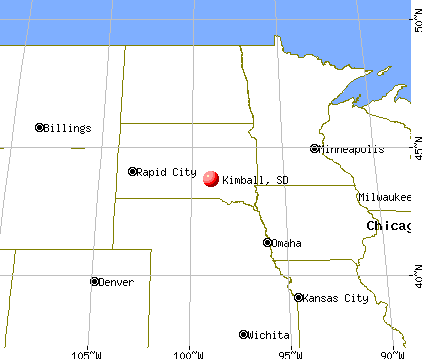 Kimball, South Dakota map