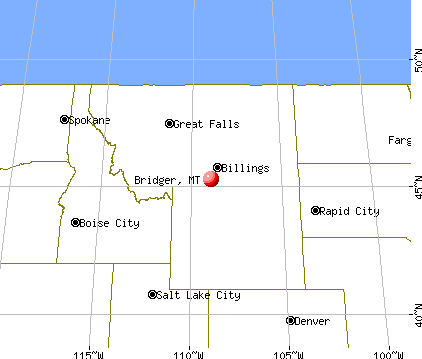 Bridger, Montana map