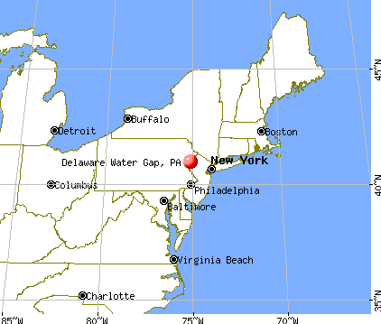 Delaware Water Gap, Pennsylvania map