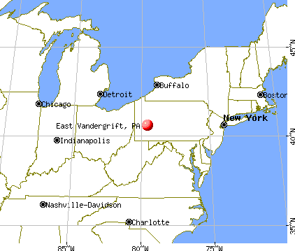 East Vandergrift, Pennsylvania map