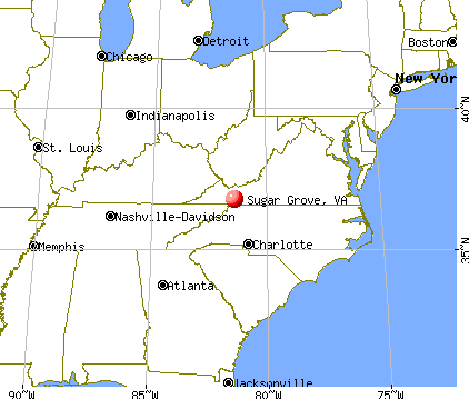 Sugar Grove, Virginia map