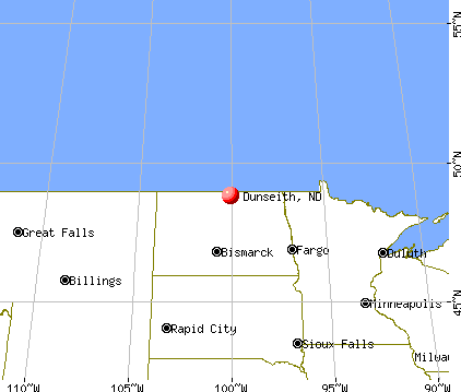 Dunseith, North Dakota map