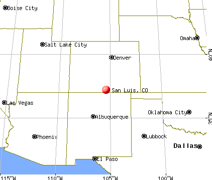 San Luis, Colorado map