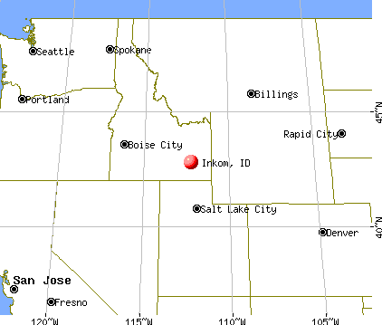 Inkom, Idaho map