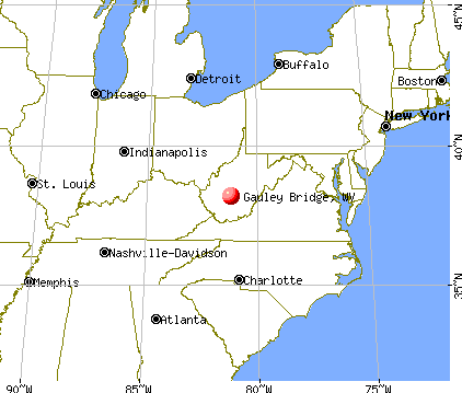 Gauley Bridge, West Virginia map