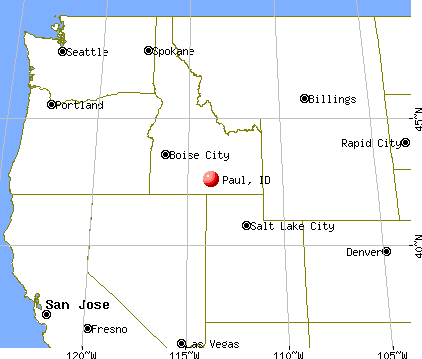 Paul, Idaho map