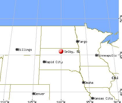 Selby, South Dakota map