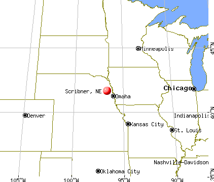 Scribner, Nebraska map
