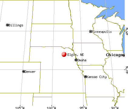Elgin, Nebraska map