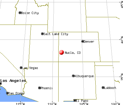 Nucla, Colorado map