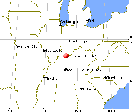 Hawesville, Kentucky map