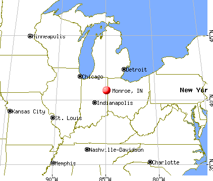 Monroe, Indiana map
