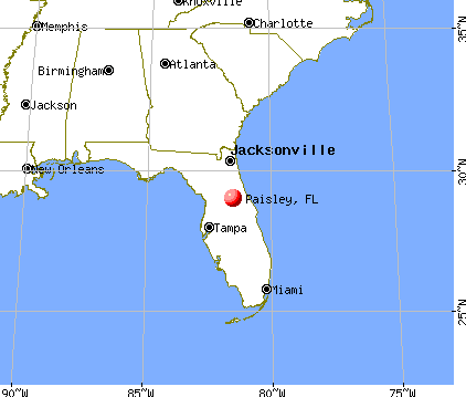 Paisley, Florida map