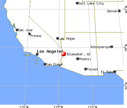 Bluewater, Arizona map