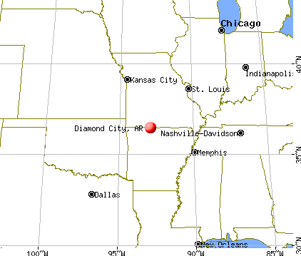 Diamond City, Arkansas map