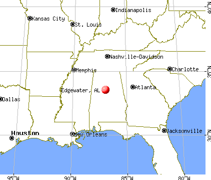 Edgewater, Alabama map