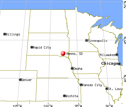 Menno, South Dakota map