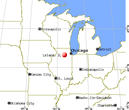 Leland, Illinois map