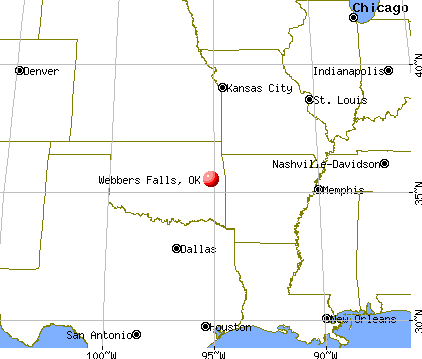 Webbers Falls, Oklahoma map