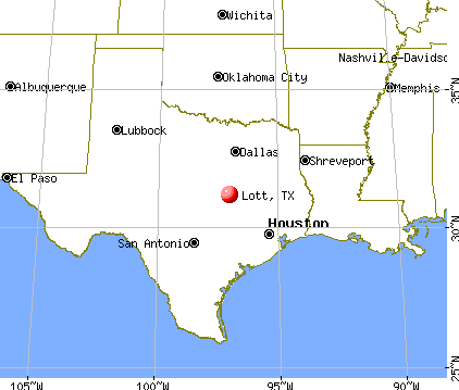 Lott, Texas map