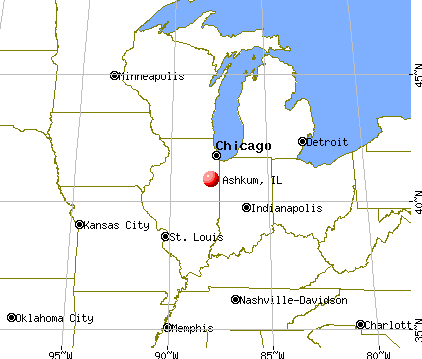 Ashkum, Illinois map