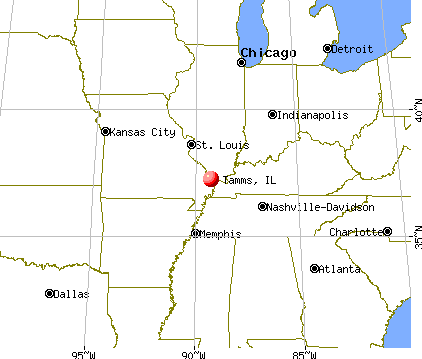 Tamms, Illinois map