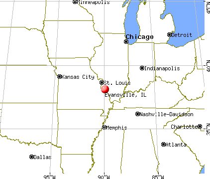 Evansville, Illinois map