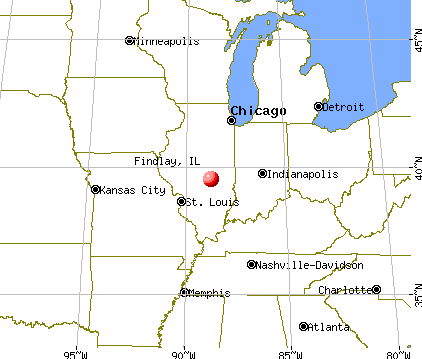 Findlay, Illinois map