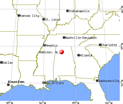 Addison, Alabama map