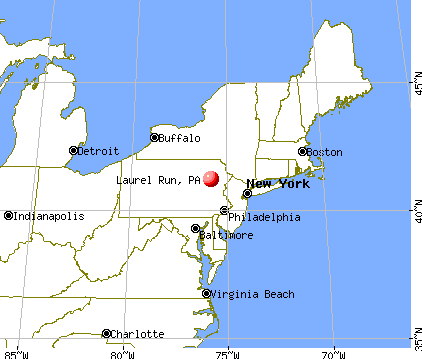 Laurel Run, Pennsylvania map