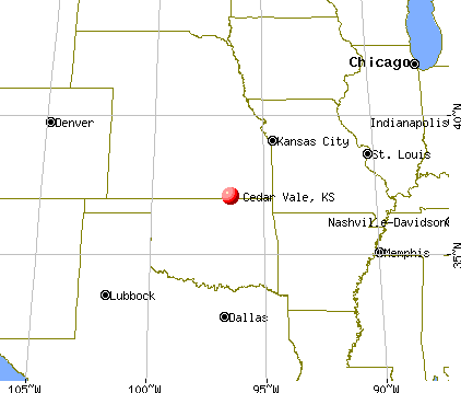 Cedar Vale, Kansas map