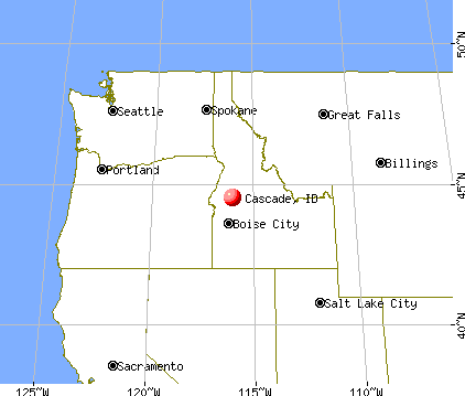 Cascade, Idaho map