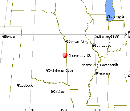 Cherokee, Kansas map