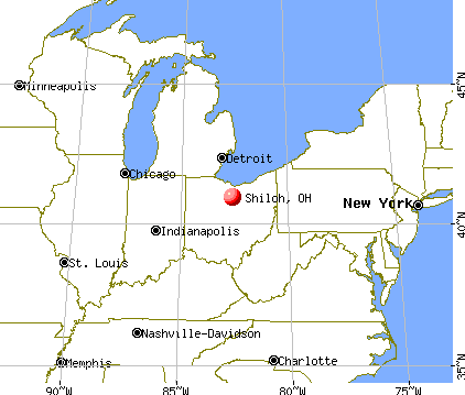 Shiloh, Ohio map