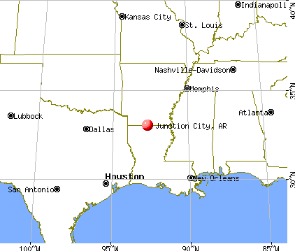 Junction City, Arkansas map
