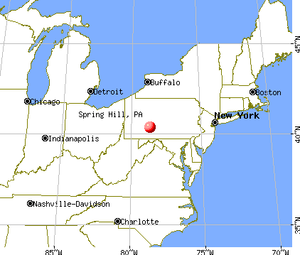 Spring Hill, Pennsylvania map