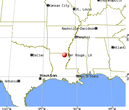 Mer Rouge, Louisiana map
