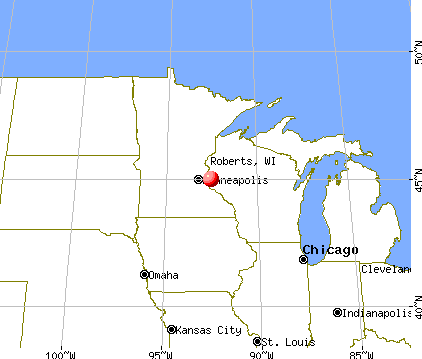 Roberts, Wisconsin map