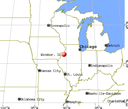 Windsor, Illinois map