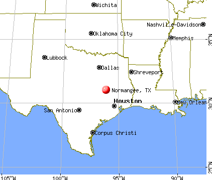 Normangee, Texas map